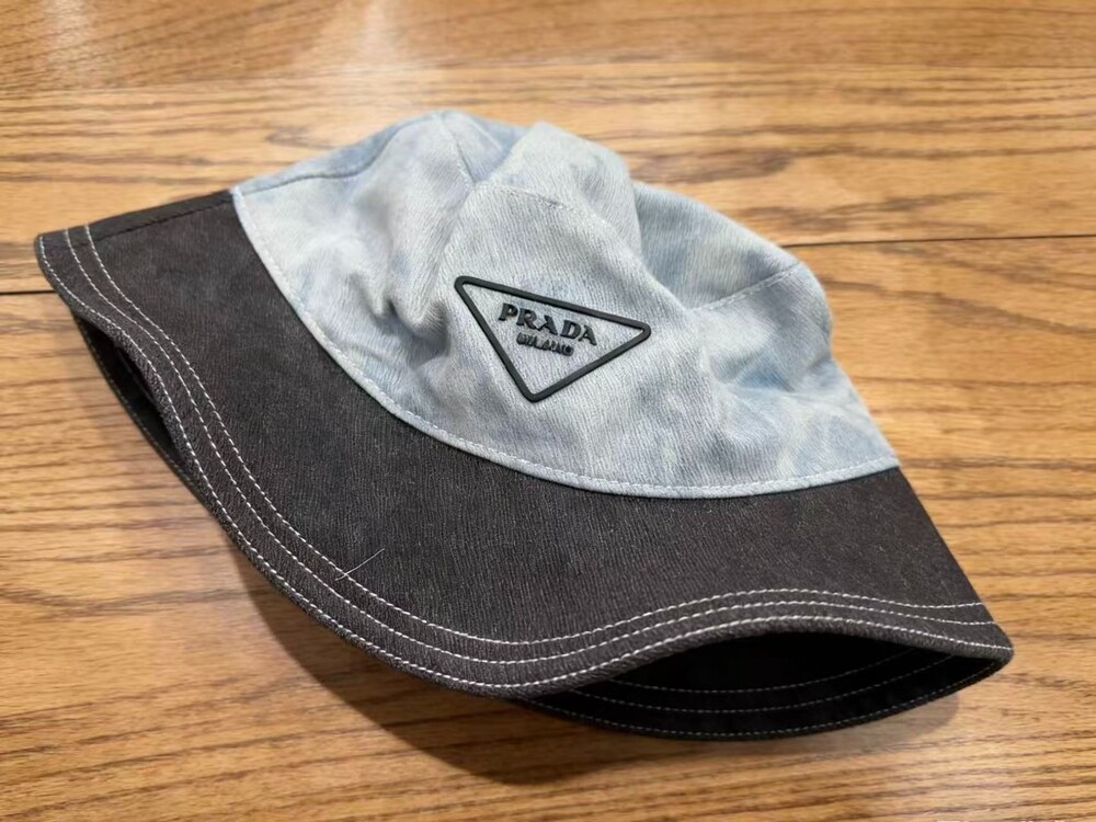 Prada Two Tone Denim Bucket Hat - Picture 4 of 4